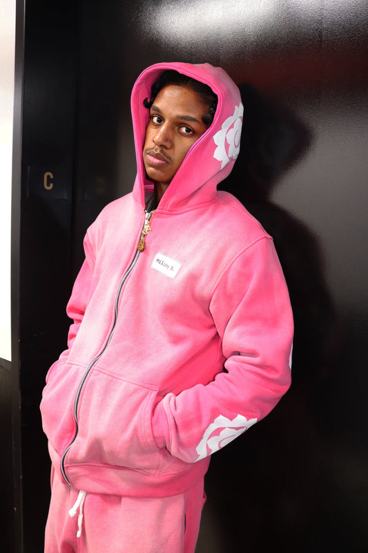 pink (leave a mark) Zip up hoodie    pre-order