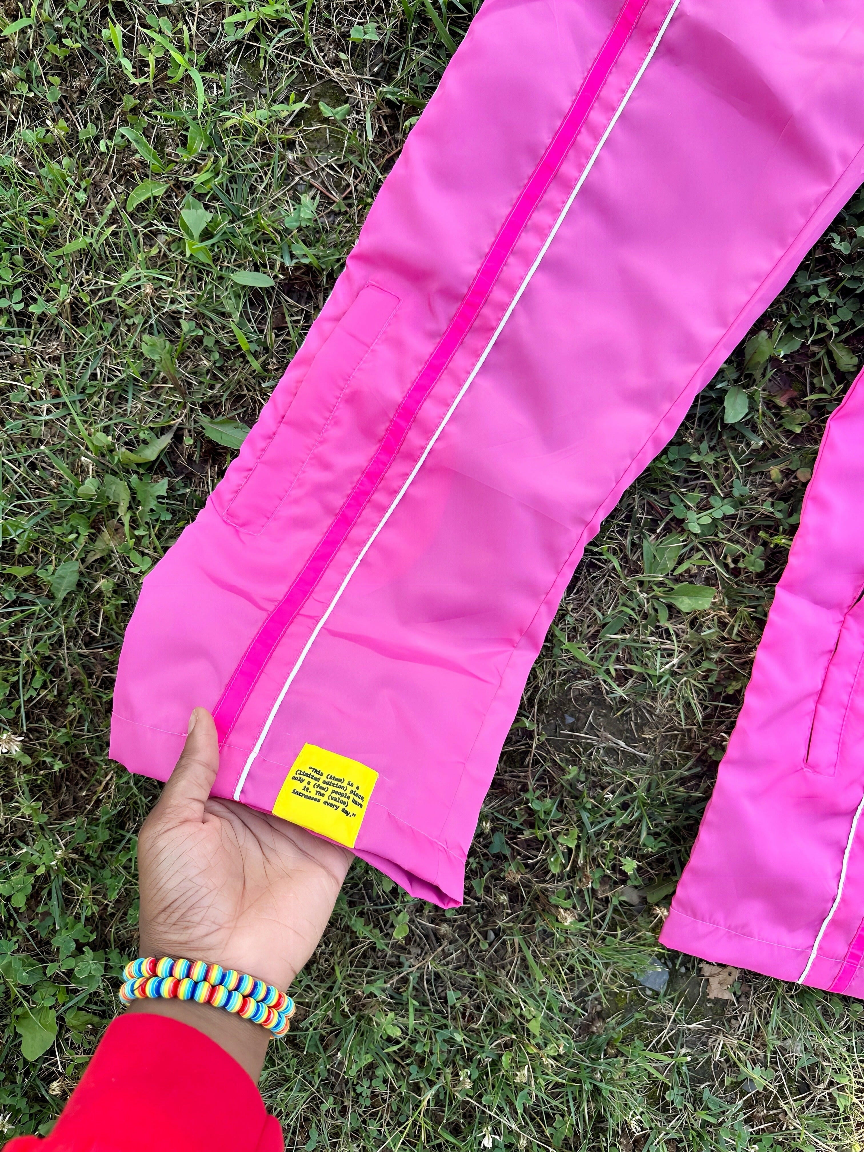 Pink (Linear) Track Pants.