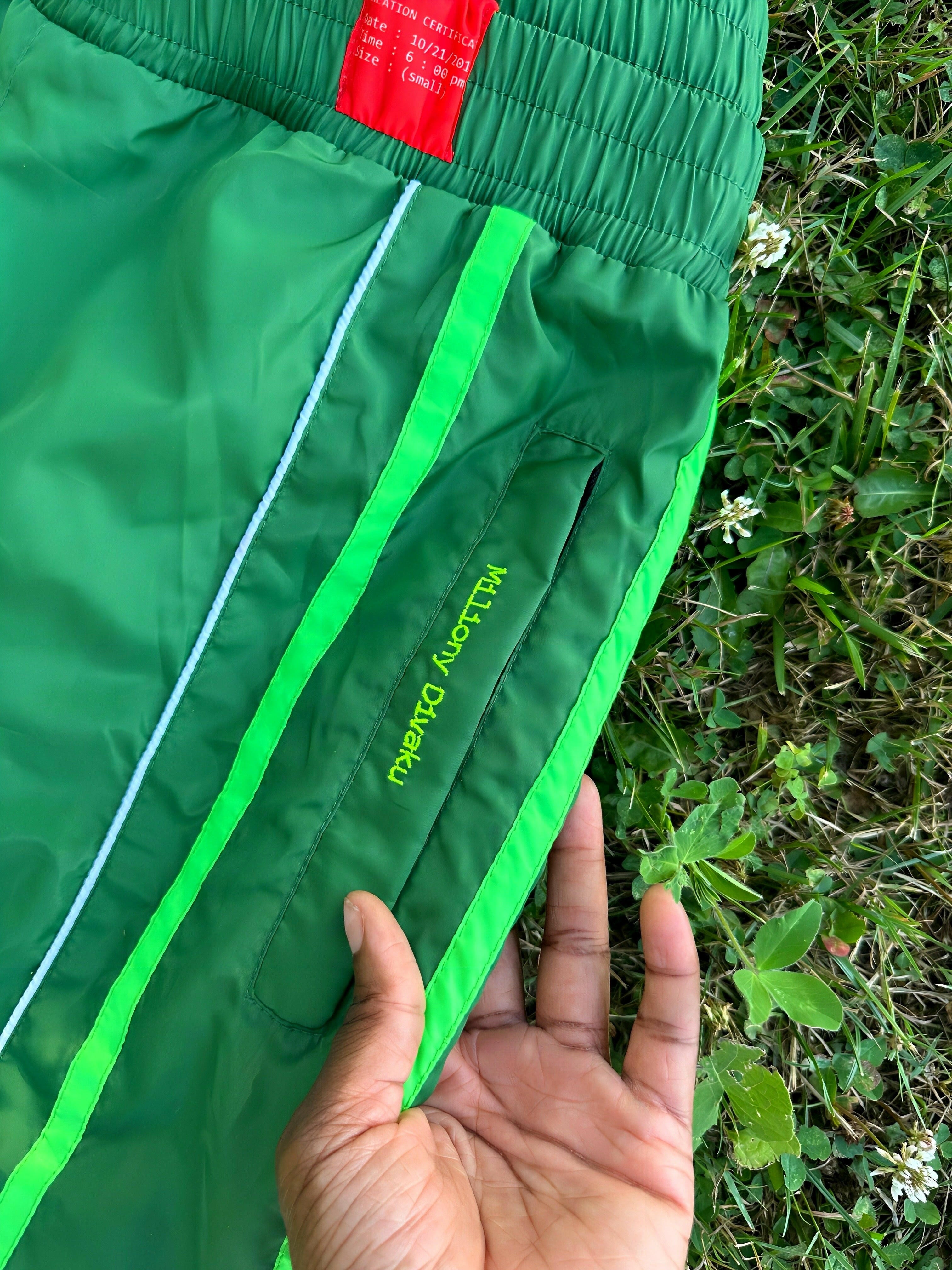 Green (Linear) Track Pants.